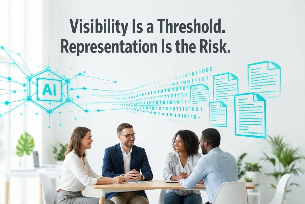 Visibility Is a Threshold. Representation Is the Risk.