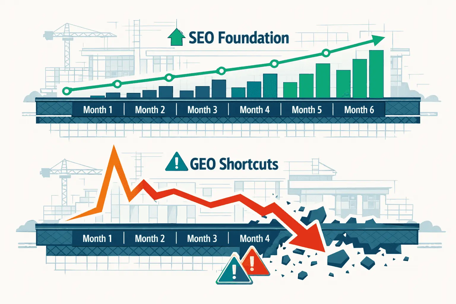 GEO Built on SEO Foundation vs GEO Without Foundation