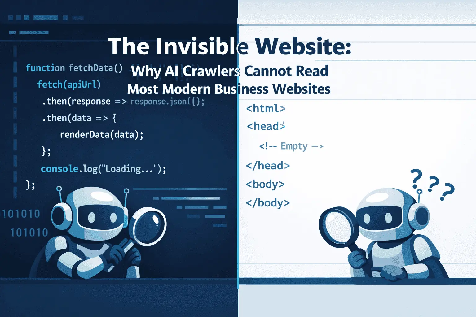 The Invisible Website: Why AI Crawlers Cannot Read Most Modern Business Websites