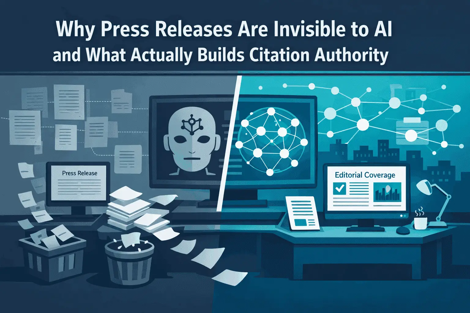 Why Press Releases Are Invisible to AI and What Actually Builds Citation Authority